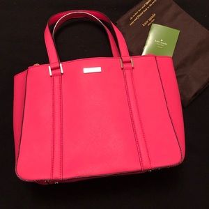 Hot pink Kate Spade bag.